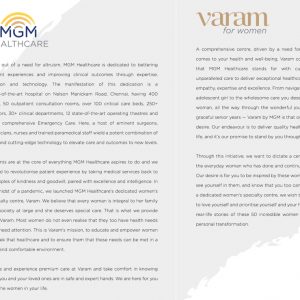 Dr. Urijitha Rajagopalan, MGM varam